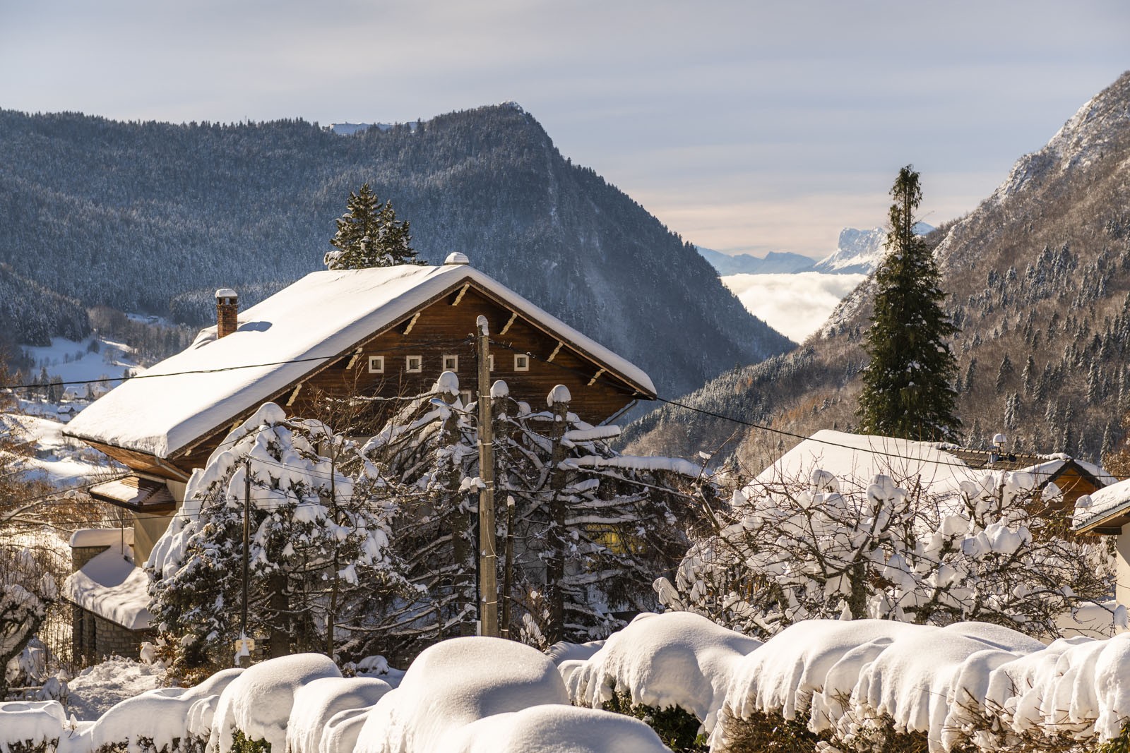Chartreuse chalet au Sappey-en-Chartreuse sous la neige