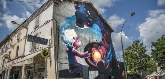 Fresque Street Art artiste Grow photo d'Andrea Berlese