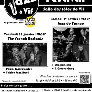 Festival Jazz à Vif Du 31 janv au 1 fév 2025