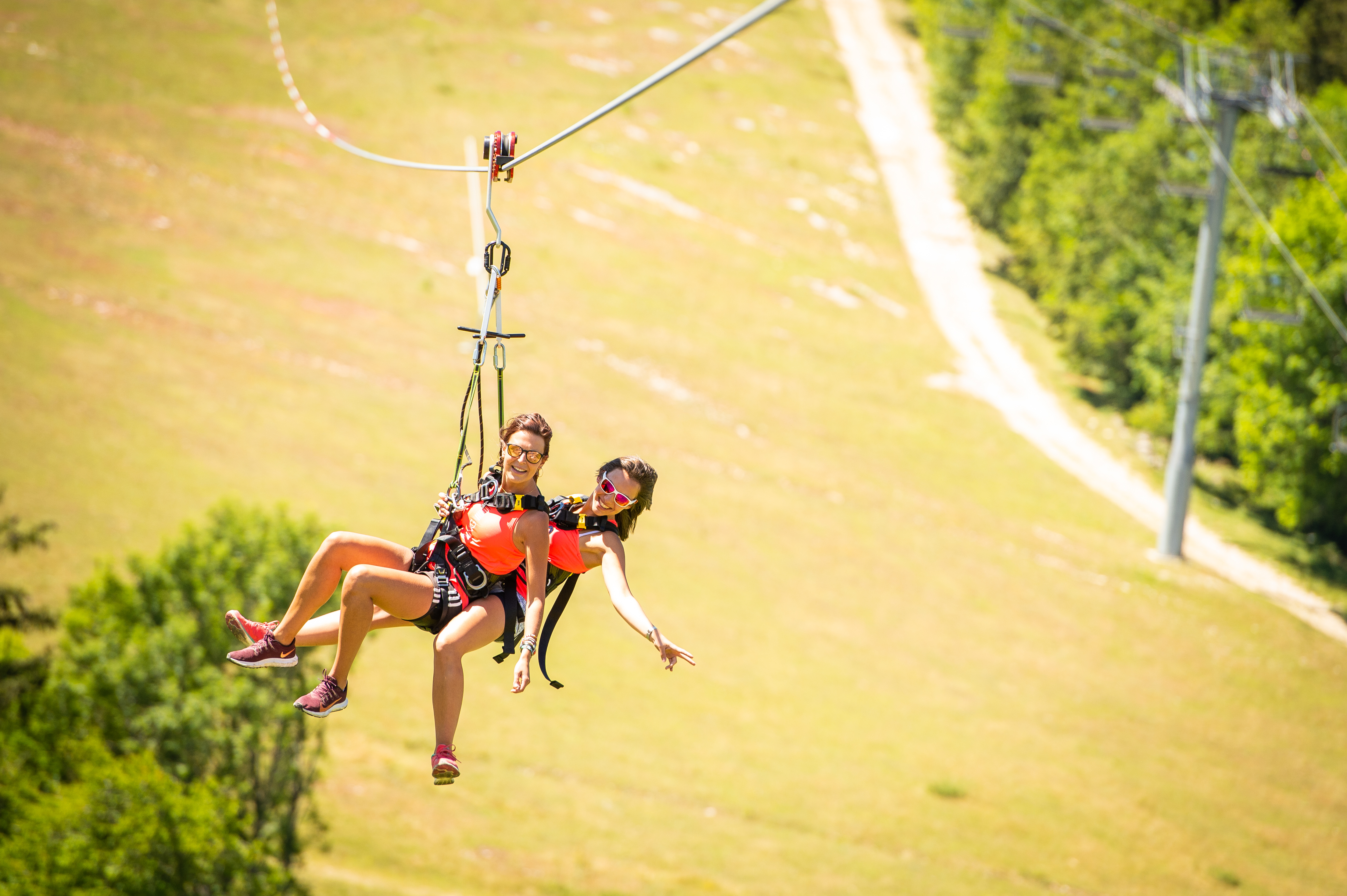 Riesige Seilrutsche Zipline Vercors - Grenoble France