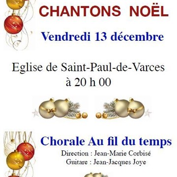 Concert de Noël de la chorale Au fil du temps Le 13 déc 2024