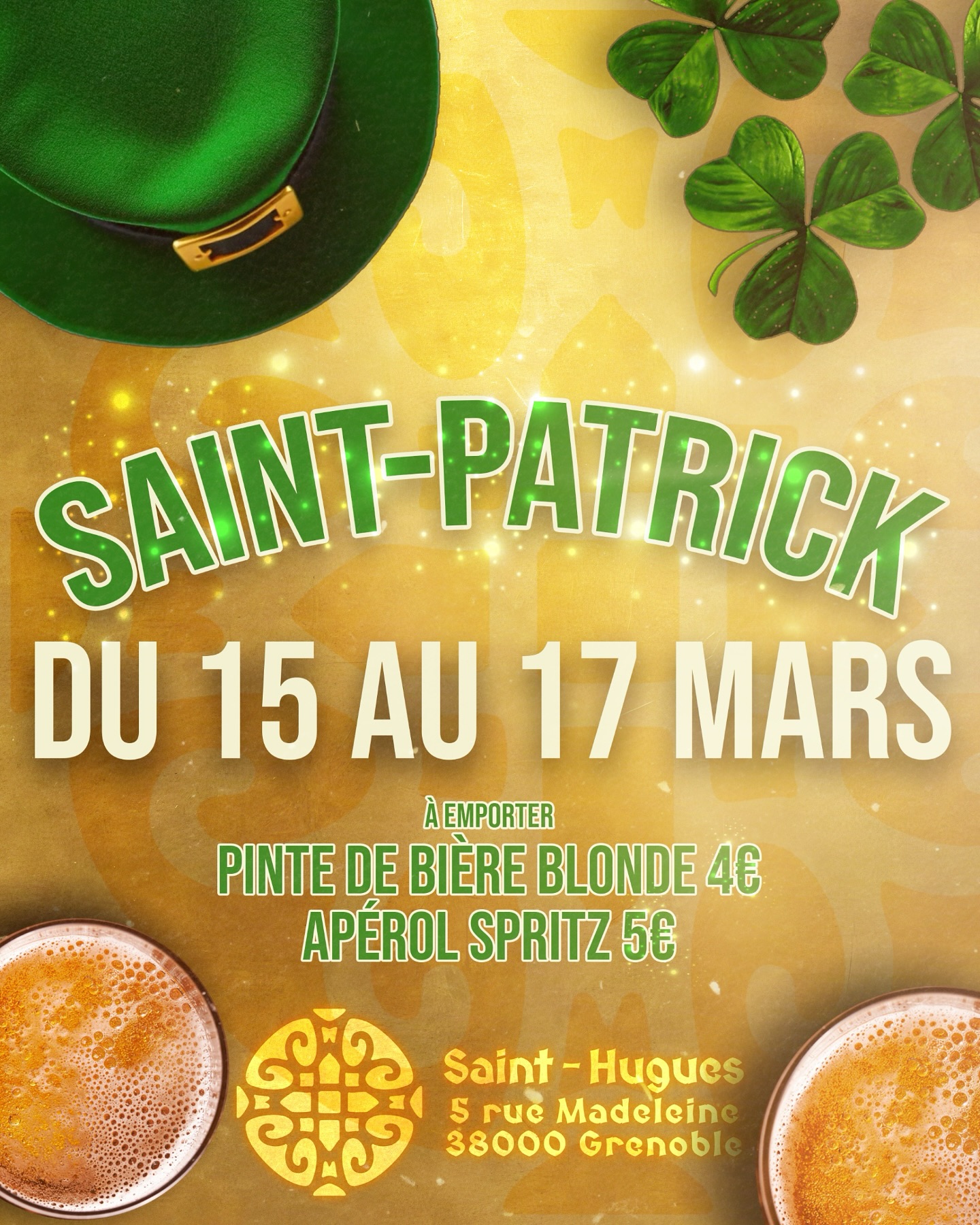 Saint Patrick à la Taverne Saint Hugues - Grenoble France